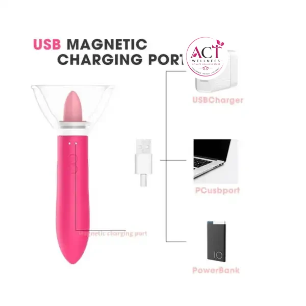 10 Frequency Tongue Licking USB Megnet Charging - Product Gallery View 4 | act wellness