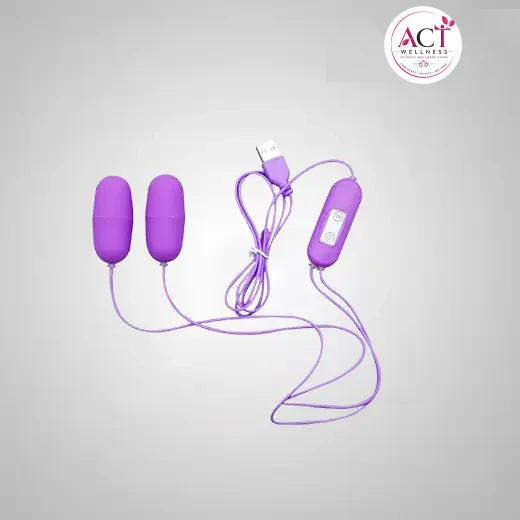 10 Frequency USB Double Egg Vibrator - Buy Online in India | act wellness - view 1