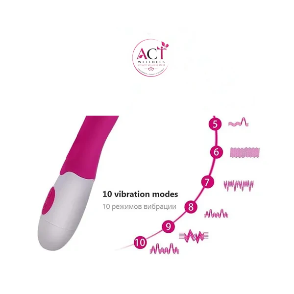 10 speed G Spot Dildo Vibrator For Clitoris Vaginal Stimulation - Product Gallery View 2 | act wellness