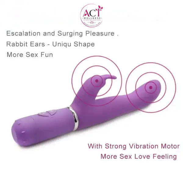 10 Speed Waterproof Rabbit Vibrator - Product Gallery View 3 | act wellness