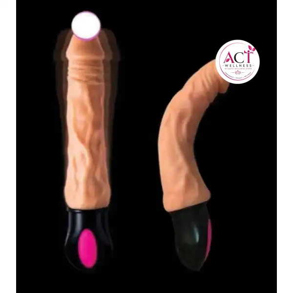 12 Modes USB Vibrating Dildo Auto HeatRealistic Veined G Spot Clitoris Vibrator - Product Gallery View 3 | act wellness