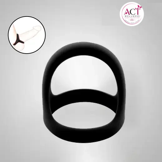 3 Holes Cock Ring with Strong Grip Black Color Mens penis Cock Ring - Buy Online in India | act wellness - view 1