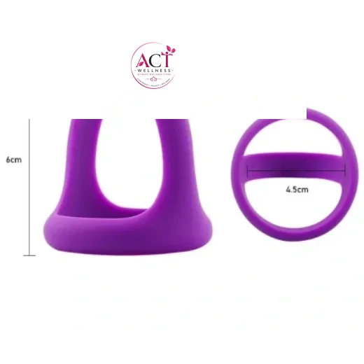 3 Holes Cock Ring with Strong Grip Black Color Mens penis Cock Ring - Product Gallery View 3 | act wellness