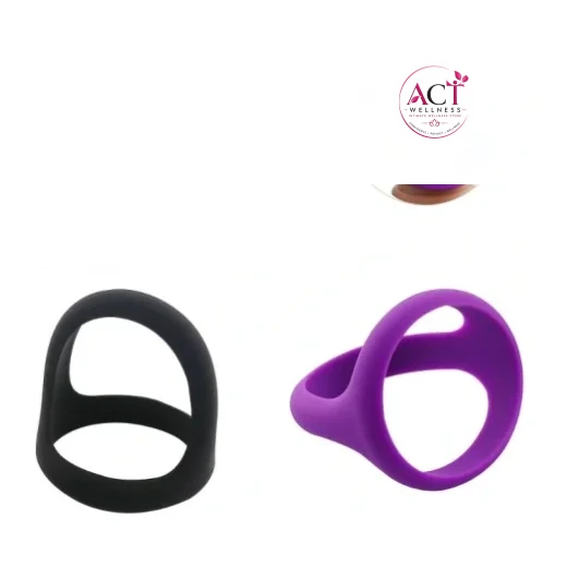 3 Holes Cock Ring with Strong Grip Black Color Mens penis Cock Ring - Product Gallery View 4 | act wellness
