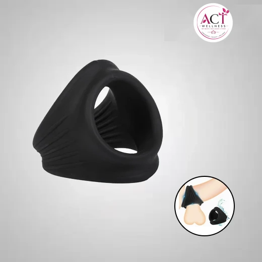 3 Holes Locking Triangle Shape Cock Ball Ring - Buy Online in India | act wellness - view 1