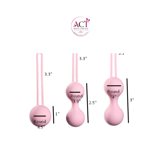 3 Piece Set Exercise Kegel Balls - Product Gallery View 3 | act wellness