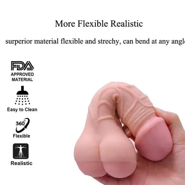 3D Realistic Mini Ass Double Function Penis Sleeve - Product Gallery View 3 | act wellness