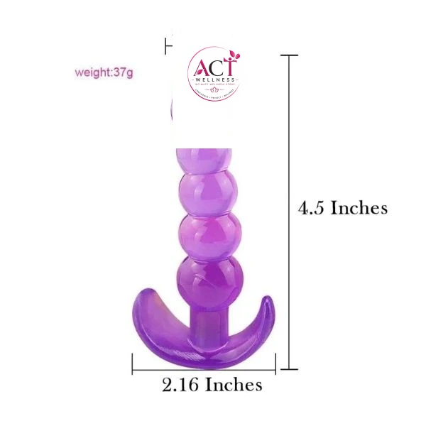 5 Beads Anal Jelly Plug - Product Gallery View 3 | act wellness