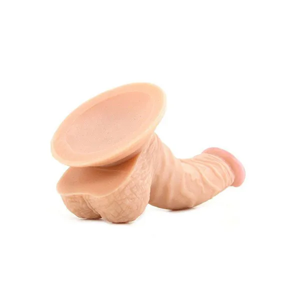 5 Inch Curved Real Feel Dildo With Belt - Product Gallery View 2 | act wellness