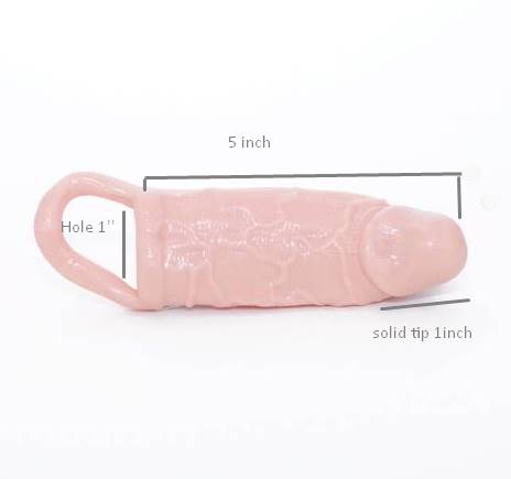 5 Inch Penis Extender Sleeve With Ring - Product Gallery View 4 | act wellness