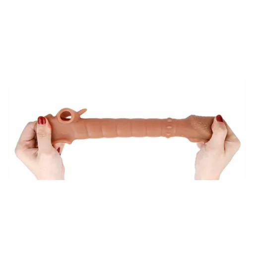 6.1 Inch Ribbed Vibrating Cock Sleeve Penis Enhancer - Product Gallery View 3 | act wellness