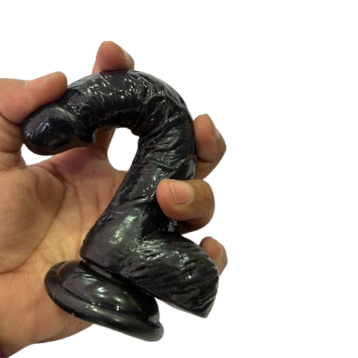 6.5 Black Suction Slim Dildo - Product Gallery View 3 | act wellness