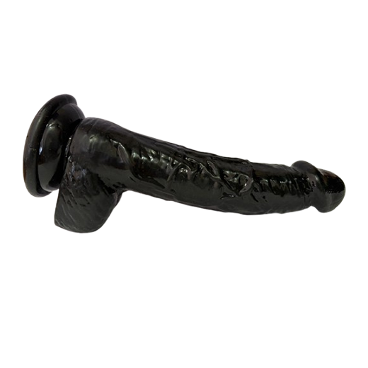 6.5 Black Suction Slim Dildo - Product Gallery View 4 | act wellness