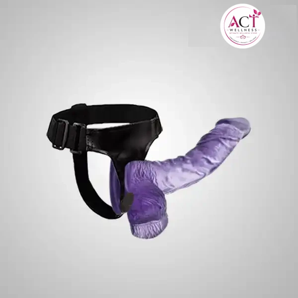 6.5 Blue Strong Suction With Balls Strap on Dildo - act wellness
