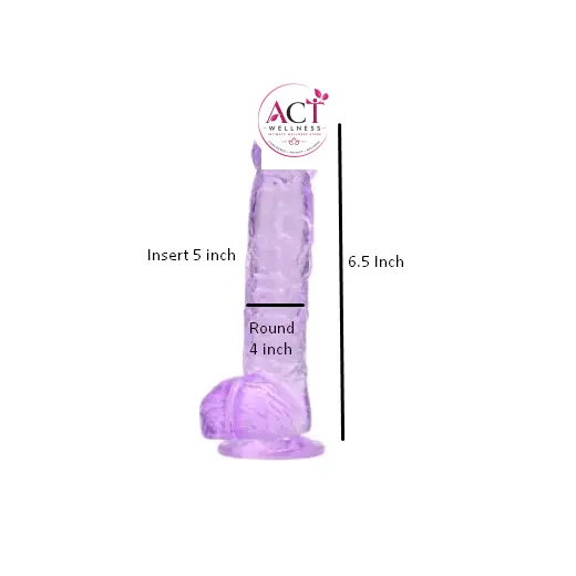 6.5 Blue Strong Suction With Balls Strap on Dildo - Product Gallery View 2 | act wellness