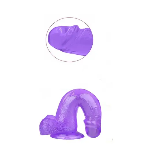 6.5 Blue Strong Suction With Balls Strap on Dildo - Product Gallery View 3 | act wellness
