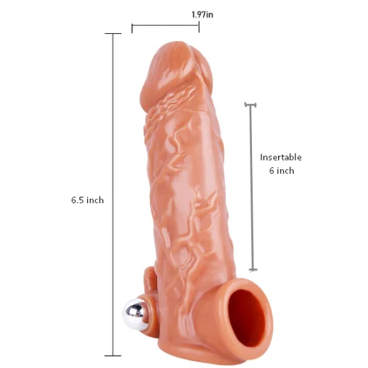 6.5 Inch Vibrating Penis Sleeve For Men - Product Gallery View 3 | act wellness