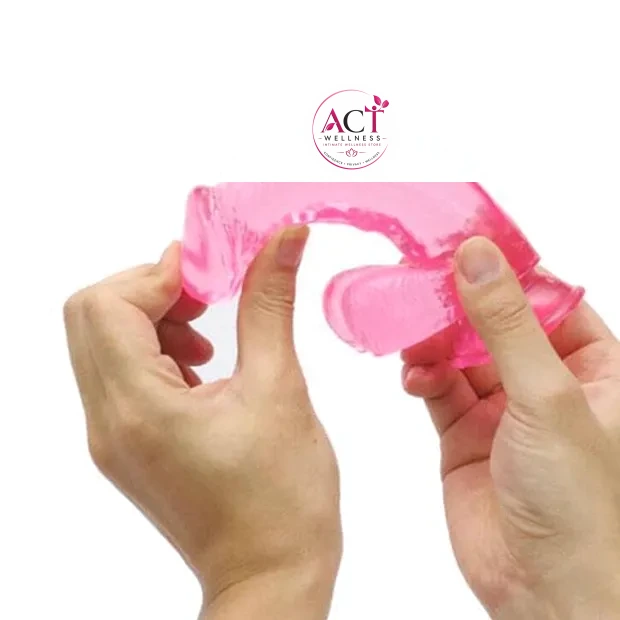 6.5 Pink Jelly Transparent Dildo - Product Gallery View 3 | act wellness