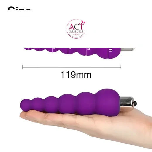 6 Bead Anal Plug Vibrator - Product Gallery View 3 | act wellness