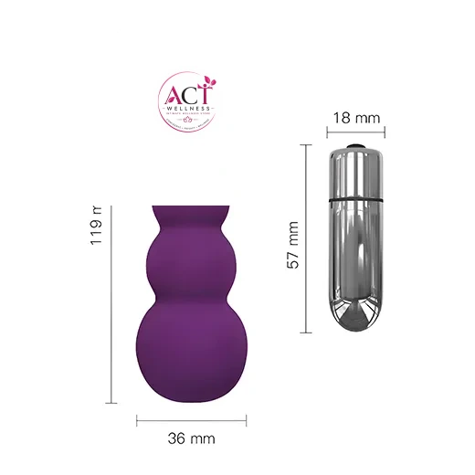 6 Bead Anal Plug Vibrator - Product Gallery View 4 | act wellness