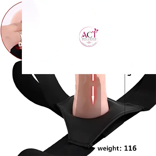 6 Inch Smooth Large Hollow Dildo With Belt - Product Gallery View 3 | act wellness