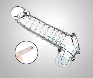 8 Inch Reusable Transparent Texture Men Penis Enlargement Sleeve - Buy Online in India | act wellness