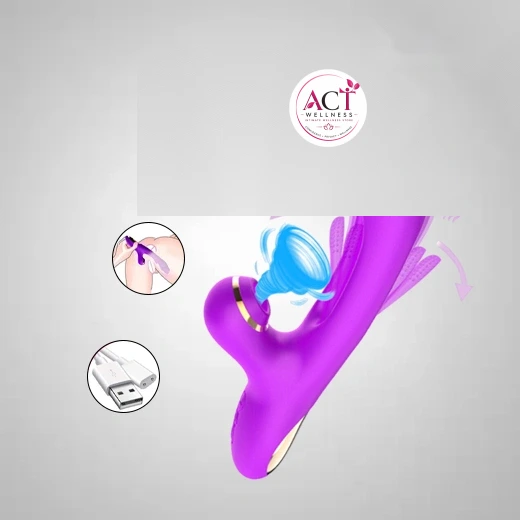 7 Frequency Tickling Sucking Vibration Tongue Three Point Sex Toy For Women - Buy Online in India | act wellness - view 1