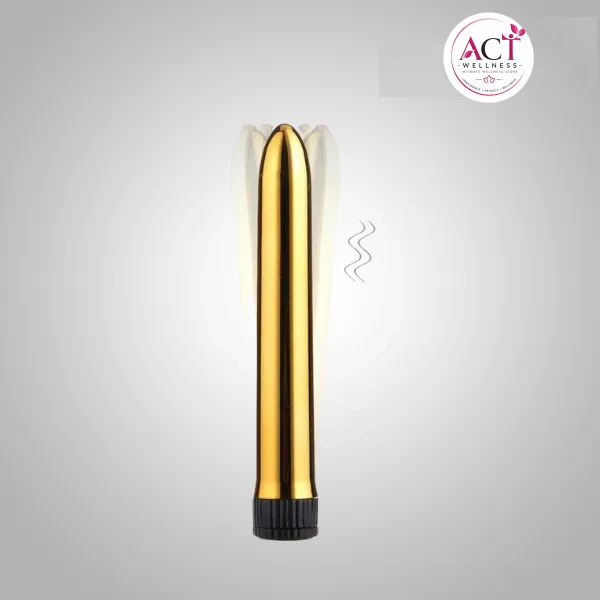 7 Inch Golden Shinny Vibrators - Buy Online in India | act wellness - view 1