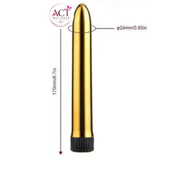 7 Inch Golden Shinny Vibrators - Product Gallery View 3 | act wellness