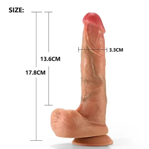 7 Inch Liquid Realistic Suction Dildo - Product Gallery View 3 | act wellness