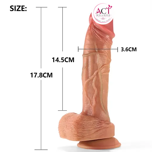 7 inch Realistic Penis Dildo with Strap On - Product Gallery View 2 | act wellness