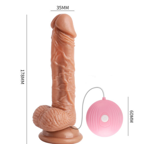 7 Inch With Remote High Vibrating Dildo - Product Gallery View 2 | act wellness