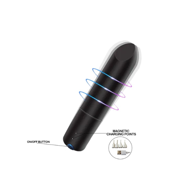 7 Mode Vibrating USB Magnet Rechargeable Bullet - Product Gallery View 2 | act wellness