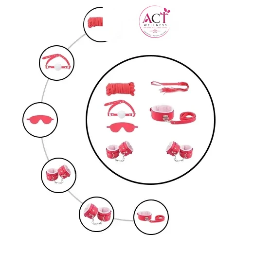 7 Pcs BDSM Bondage Restraints Set - Product Gallery View 2 | act wellness