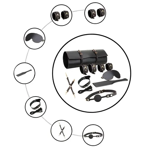 7 Pcs New Luxury Bdsm Kit - Product Gallery View 2 | act wellness