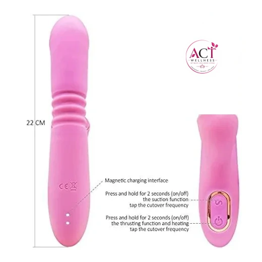 7 Powerful Modes Thrusting Clitoris and G-spot Stimulation Vibrator for Couples - Product Gallery View 5 | act wellness