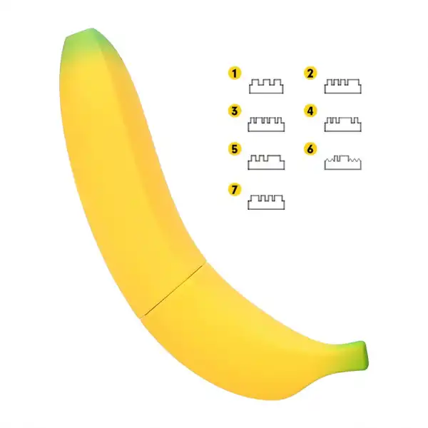 7 Speed Banana Vibrator Realistic Dildo - Product Gallery View 2 | act wellness