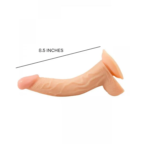 8.5 Inch Curved Passion Strap On Dildo With Ball - Product Gallery View 2 | act wellness