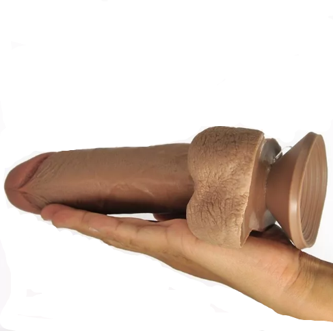 8.5 Inch Rotation Vibrating Women Brown Dildos - Product Gallery View 2 | act wellness