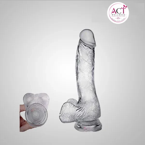 8.5 Inch Transparent Jelly Dildo - Buy Online in India | act wellness - view 1