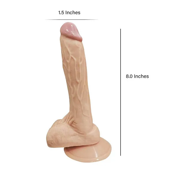 8 inch Perfect Size Super Strong Suction Dildo - Product Gallery View 4 | act wellness