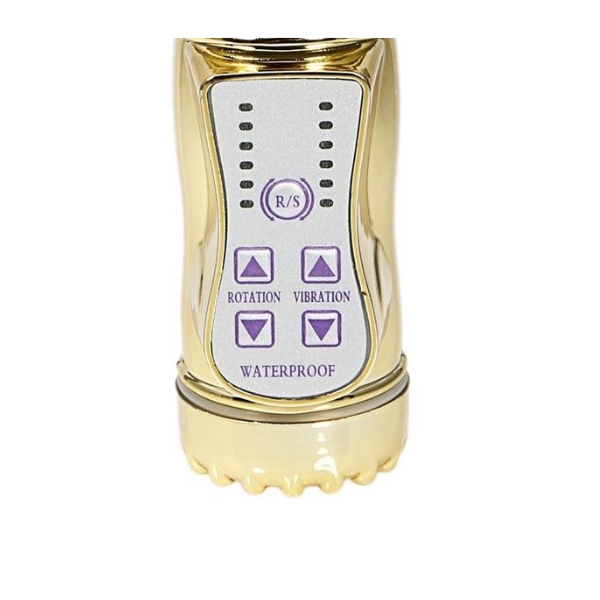 8 Speed Rotating Bead Golden Vibrator - Product Gallery View 2 | act wellness