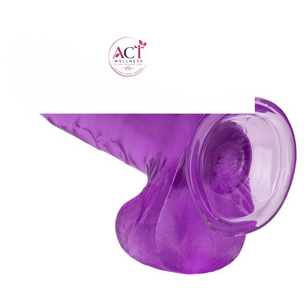 8.5 inch Realistic Flexible Dildo with Suction Cup Purple - Product Gallery View 3 | act wellness