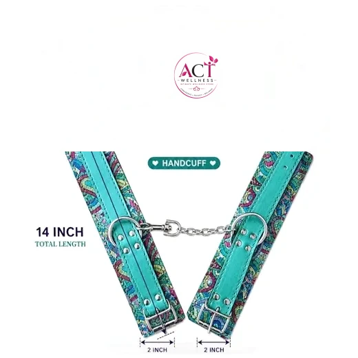 Adjustable Colorful Wrist Cuffs and Blindfold Set - Product Gallery View 2 | act wellness