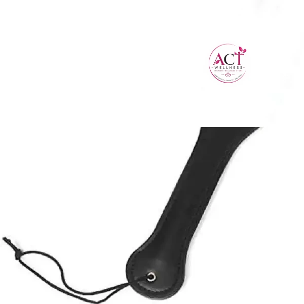 Adult Game BITCH PU Leather Hand Shank Whip (Pink & Black) - Product Gallery View 2 | act wellness
