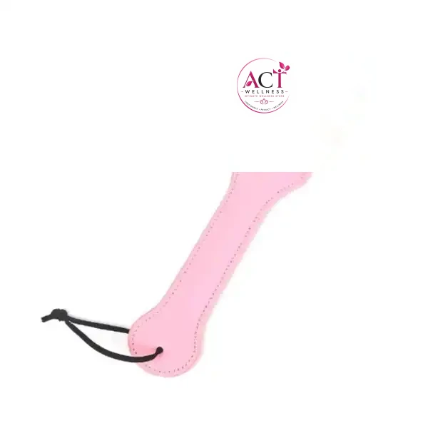 Adult Game PU Leather Hand Shank Whip (Pink /Black) - Product Gallery View 3 | act wellness