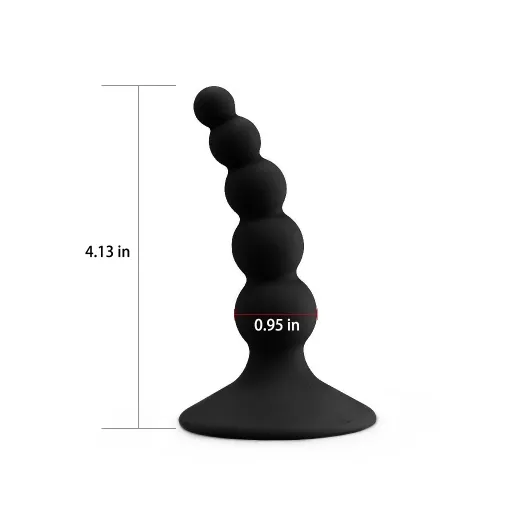 Tapered Anal Beads Trainer with Suction Cup - Product Gallery View 3 | act wellness