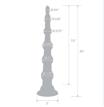 8.5 Inch Anal Beads With Suction Base - Product Gallery View 4 | act wellness