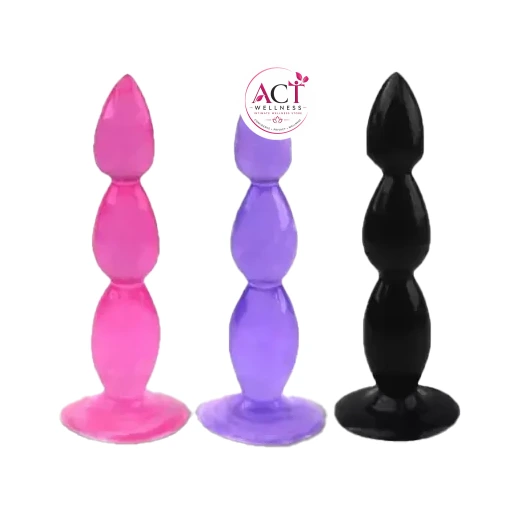 3 Bead Anal Plug Soft Jelly - Product Gallery View 5 | act wellness