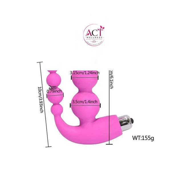 Anal, Vagina Double Vibrator Beads - Product Gallery View 5 | act wellness